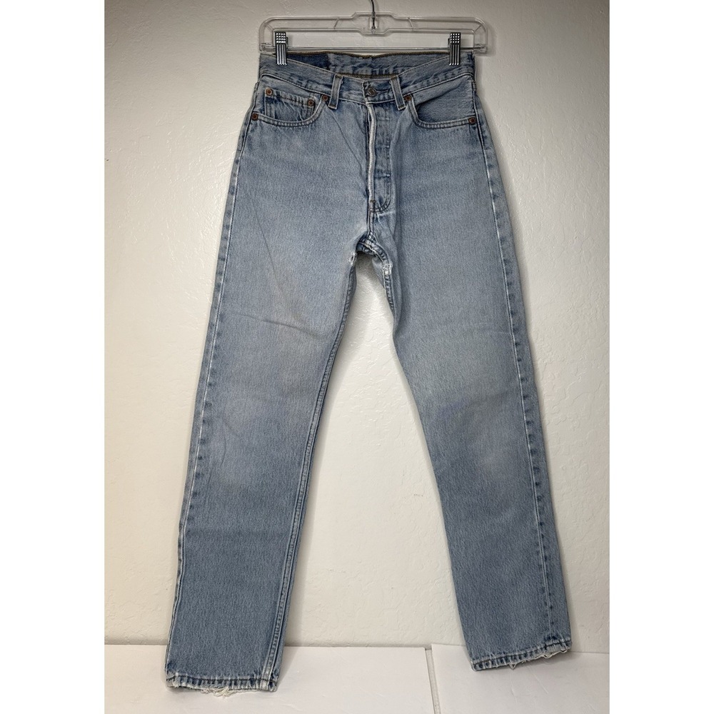 Levi's‎ 501 Womens Size 28W 30L Jeans Blue Y2K Preppy Grunge Retro Raw Vintage